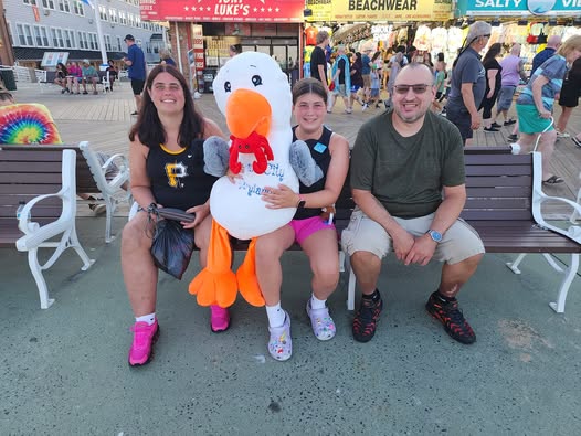 Photo Friday Trista Dora The giant seagull we won from the game on the boardwalk!!!!