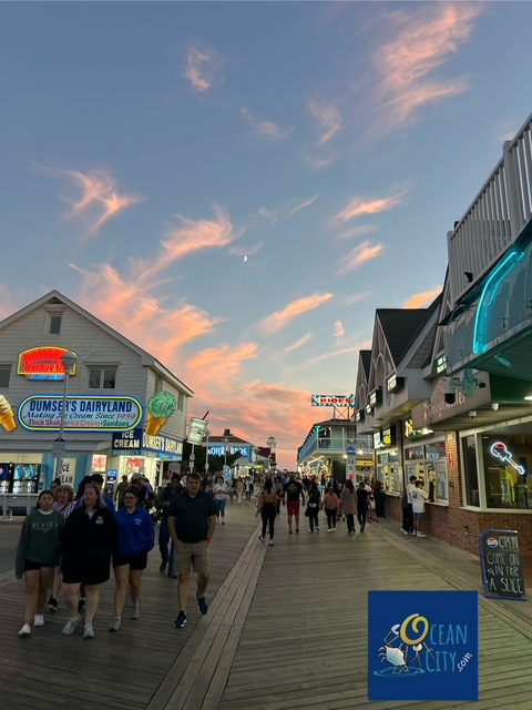 Evening on the Ocean City boardwalk