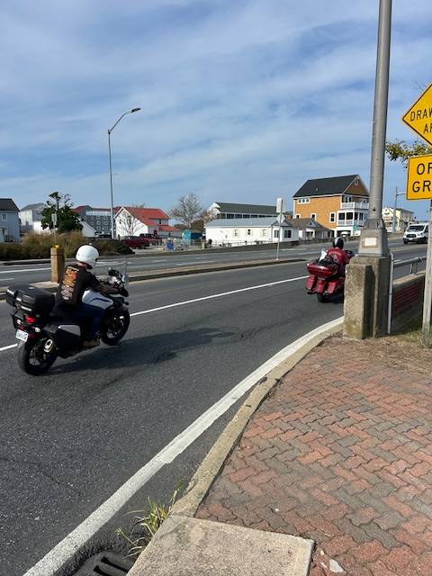 bikers heading home at Route 50 Bridge