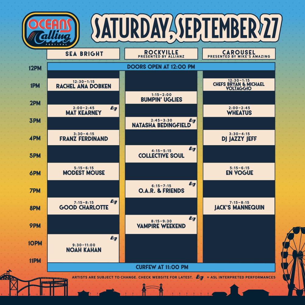 saturday schedule bands and stages 2025