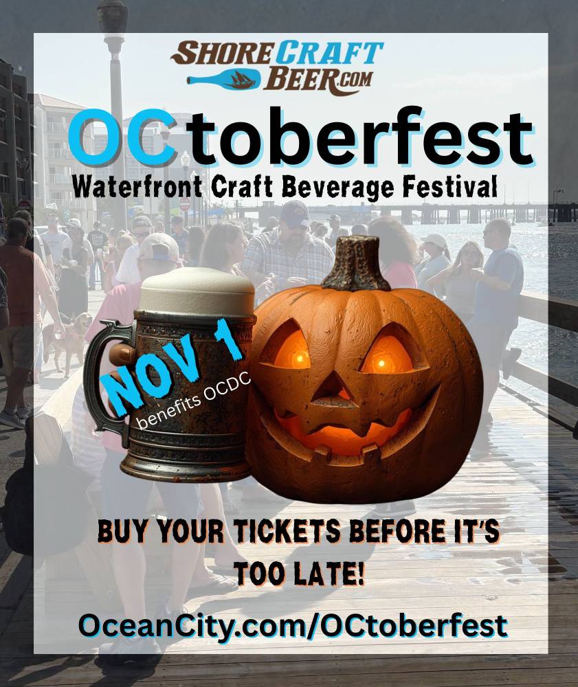 ad for Octoberfest shore craft beer fest in ocean city md