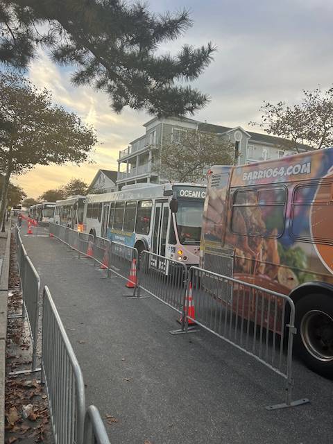 Buses on S. Baltimore Avenue