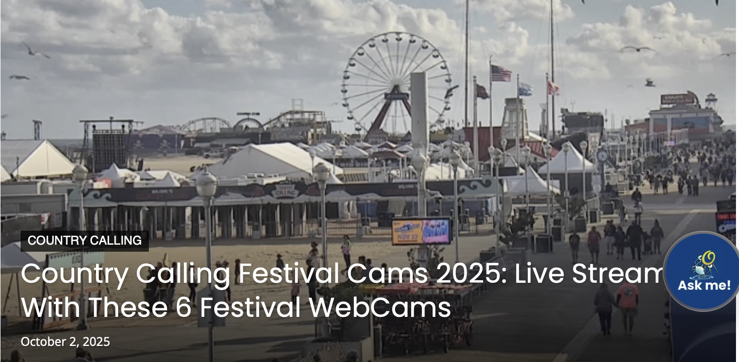 COUNTRY CALLING FESTIVAL WEBCAMS 2025