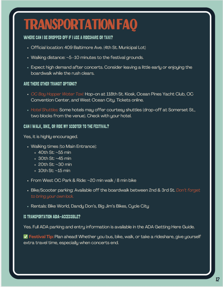 Country Calling 2025 - Transportation FAQs