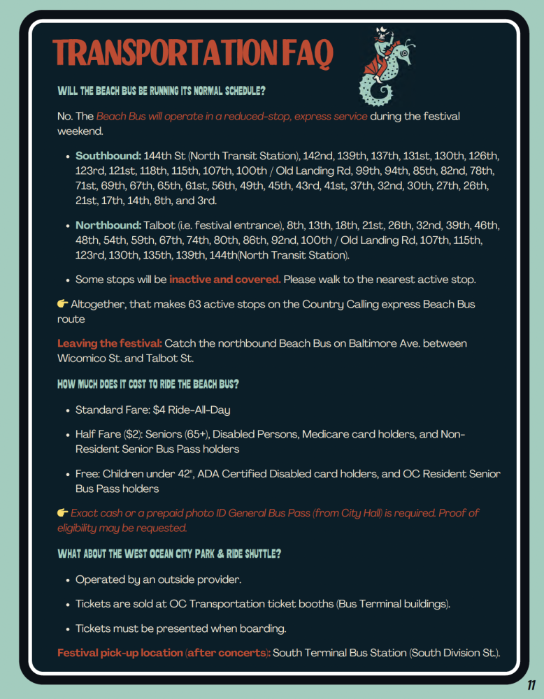 Country Calling 2025 - Transportation FAQs