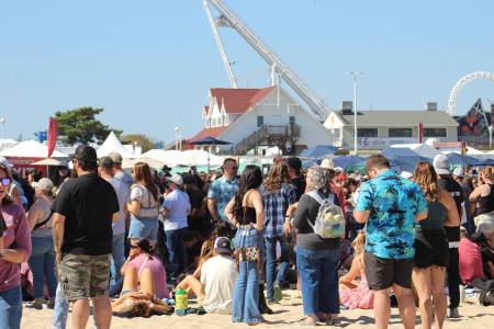 Crowds were greeting with happy hellos from security as they walked through the lines to enter the festival.