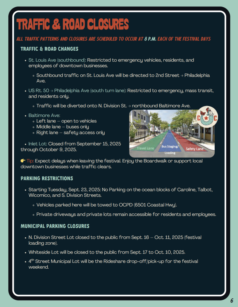 Oceans Calling 2025 Traffic and Road Closures