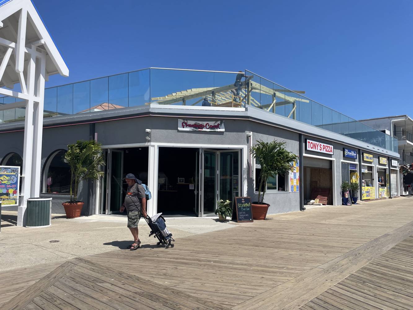 Flamingo Coast replaces Tony's Pizza on the Boardwalk