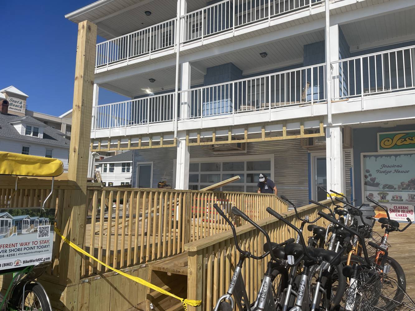 The construction of the new Smash Burger on the Boardwalk at 8th Street starts