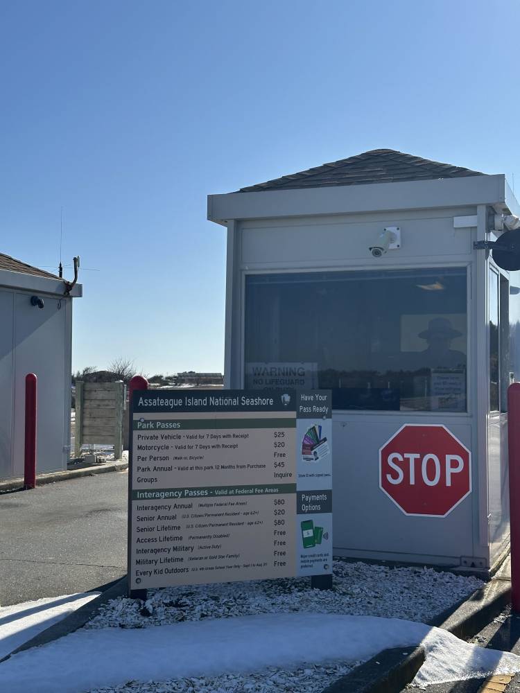 kiosk where I got my pass assateague