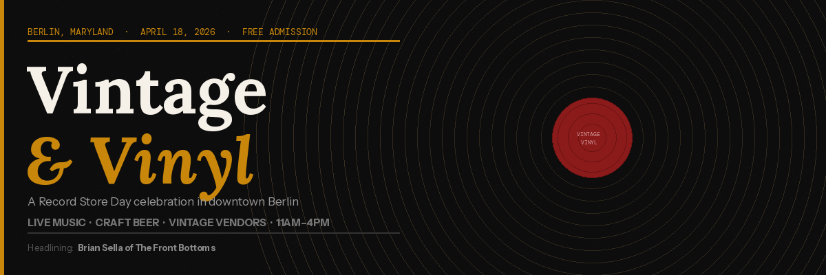 vintage and vinyl in Downtown Berlin md 