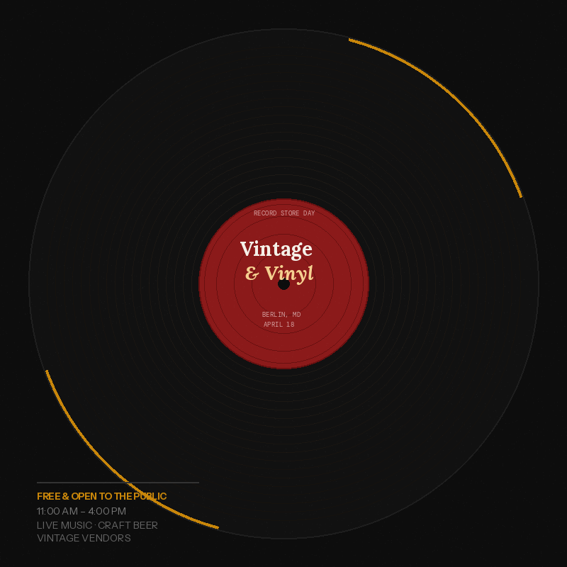 Vintage & Vinyl 2026: Berlin, Maryland’s Biggest Record Store Day Festival Yet