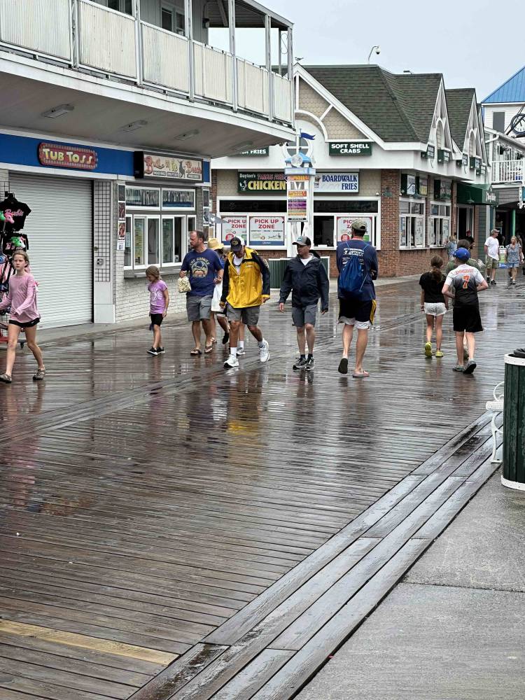 rainy day on the boardwalk i